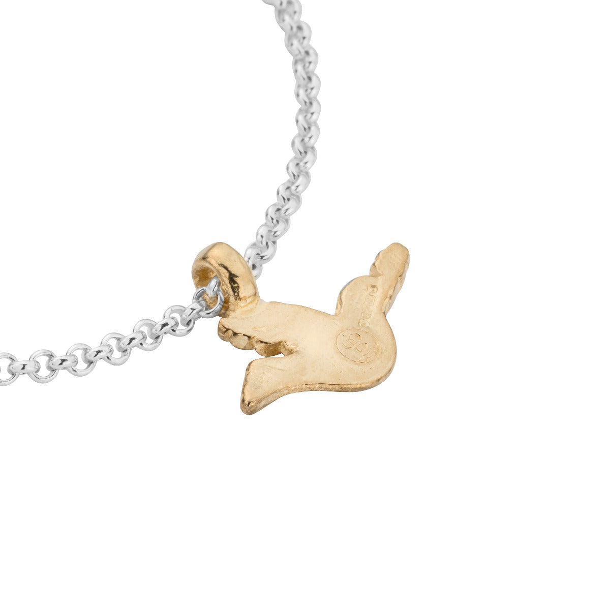 Silver & Gold Mini Turtle Dove Chain Bracelet