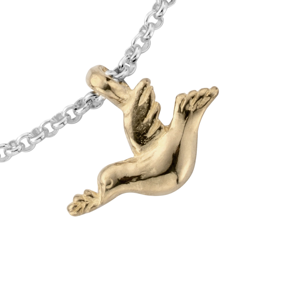Silver & Gold Mini Turtle Dove Chain Bracelet