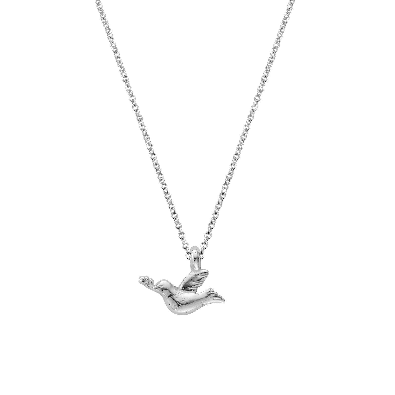 Silver Mini Turtle Dove Necklace