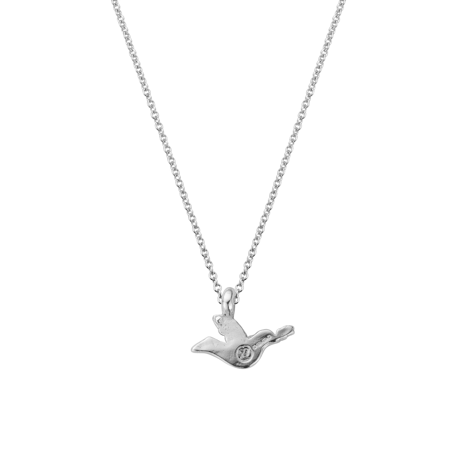 Silver Mini Turtle Dove Necklace