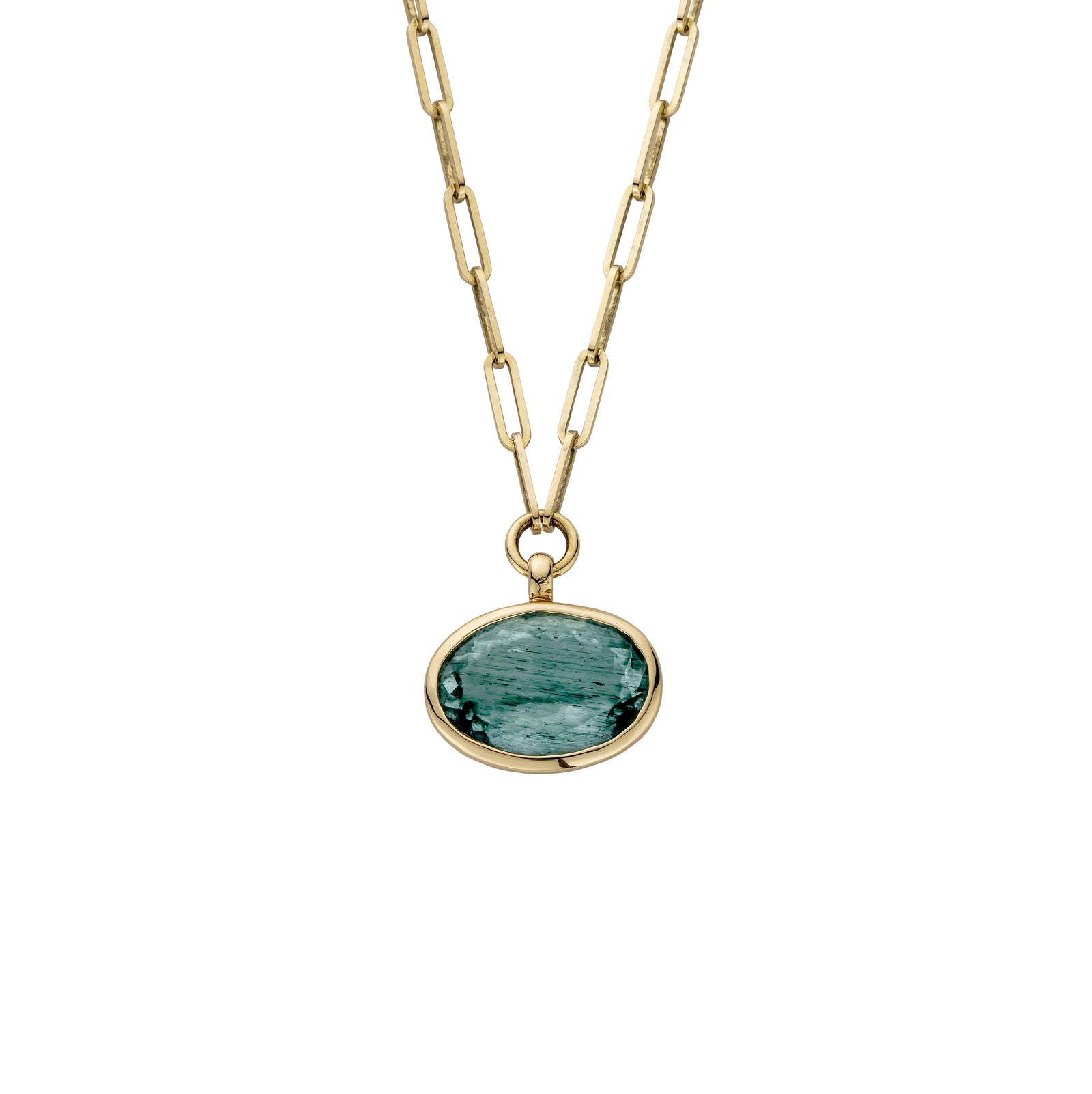 MIRA Gold Aquamarine Star Necklace