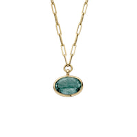 MIRA Gold Aquamarine Star Necklace