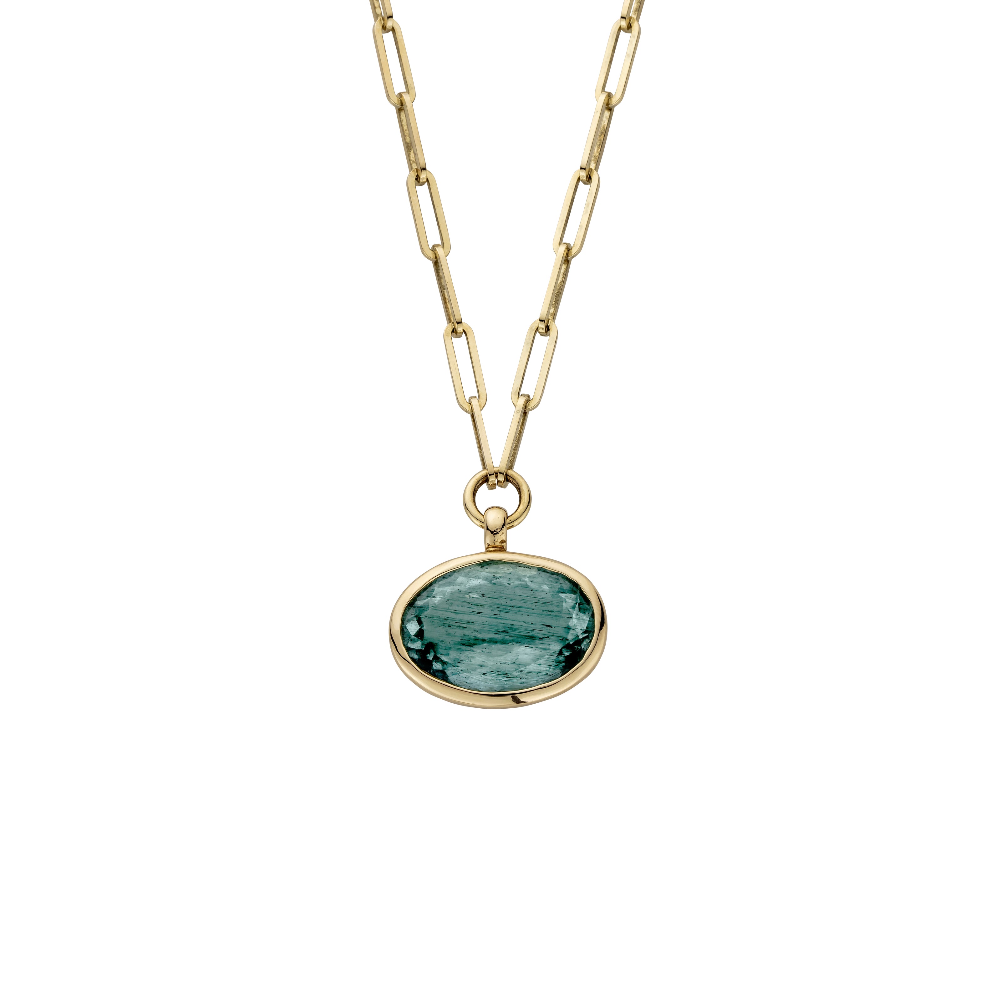 MIRA Gold Aquamarine Star Necklace