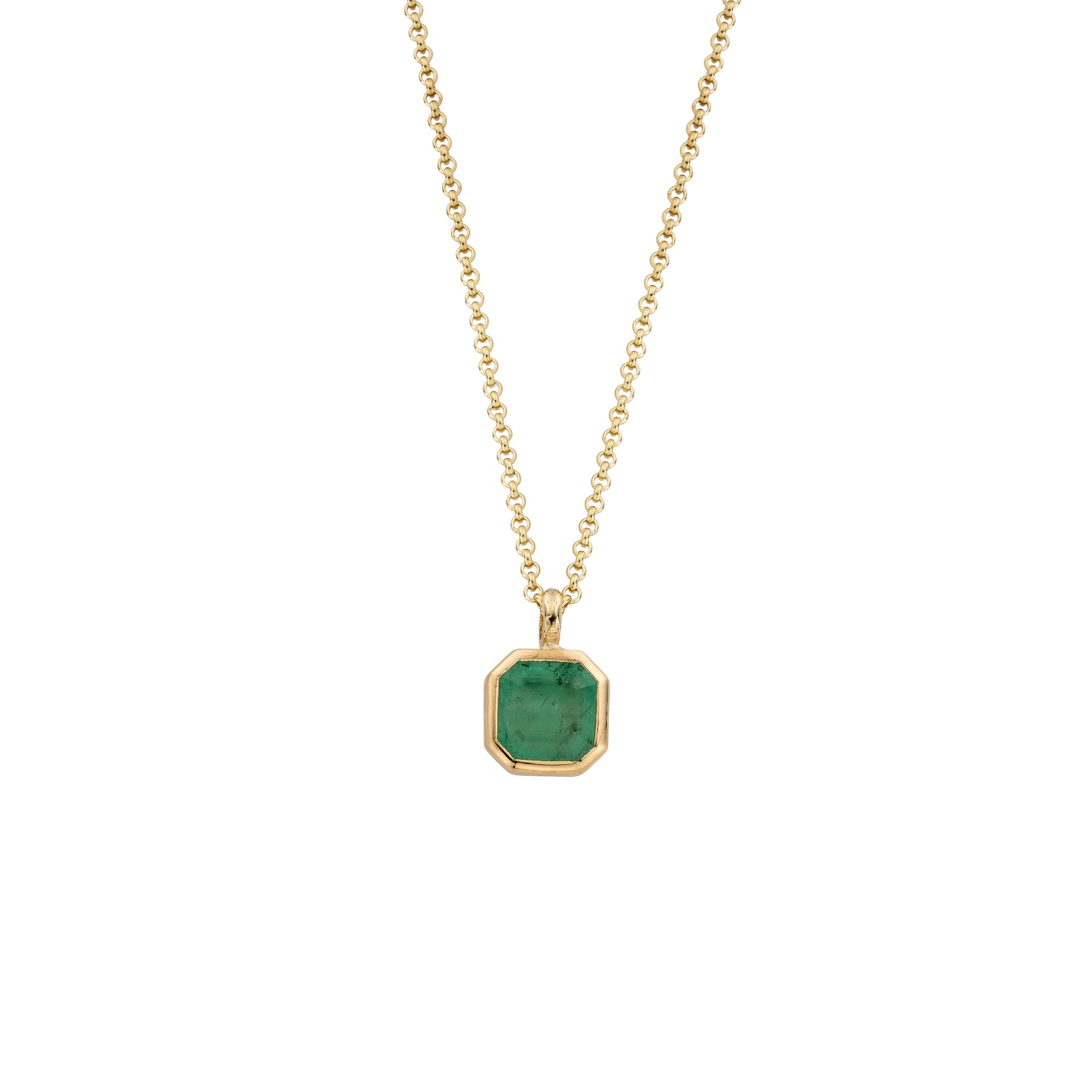 NATALIA Gold Emerald Necklace