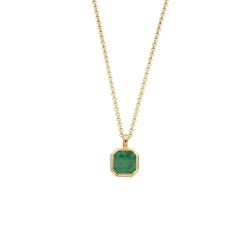 NATALIA Gold Emerald Necklace