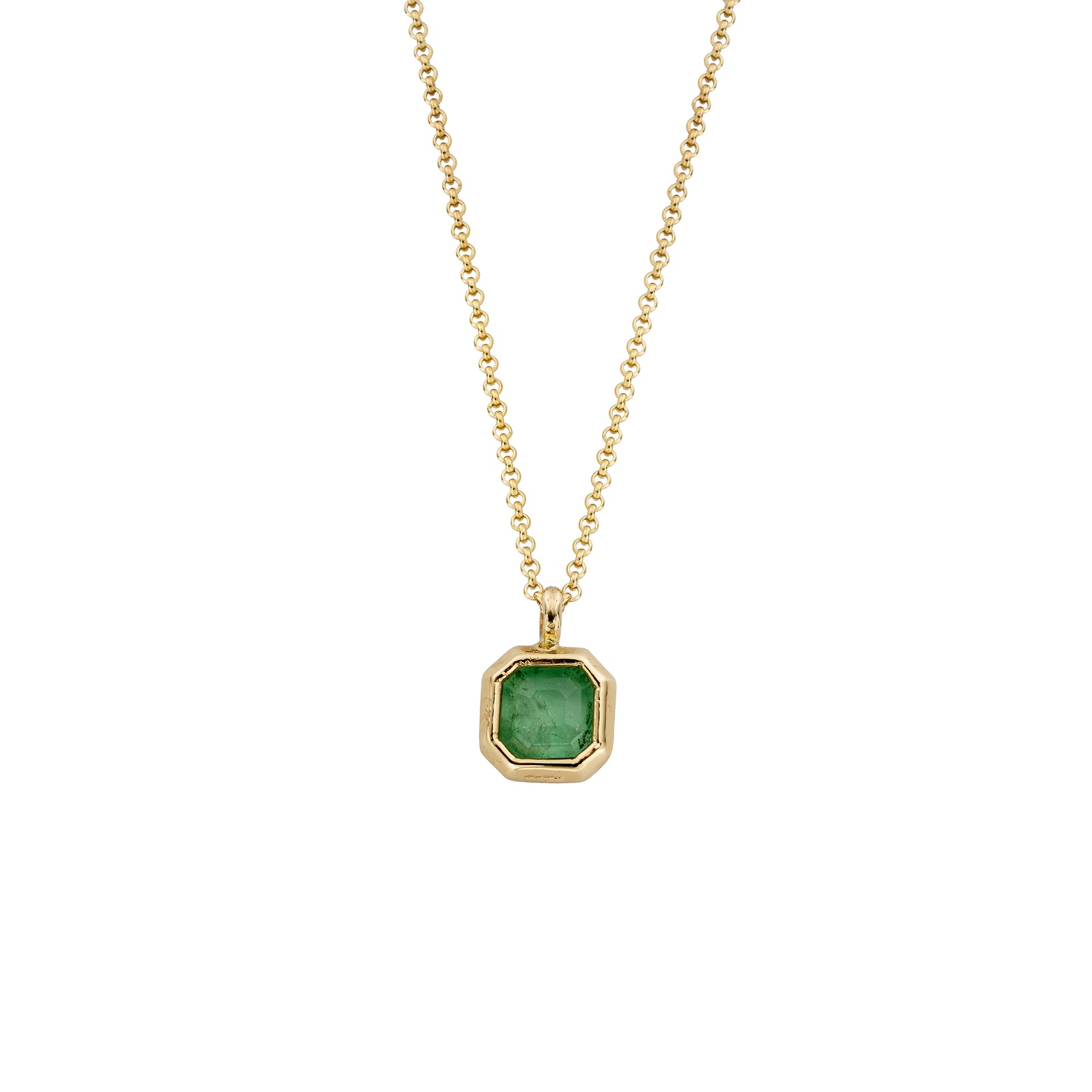 NATALIA Gold Emerald Necklace