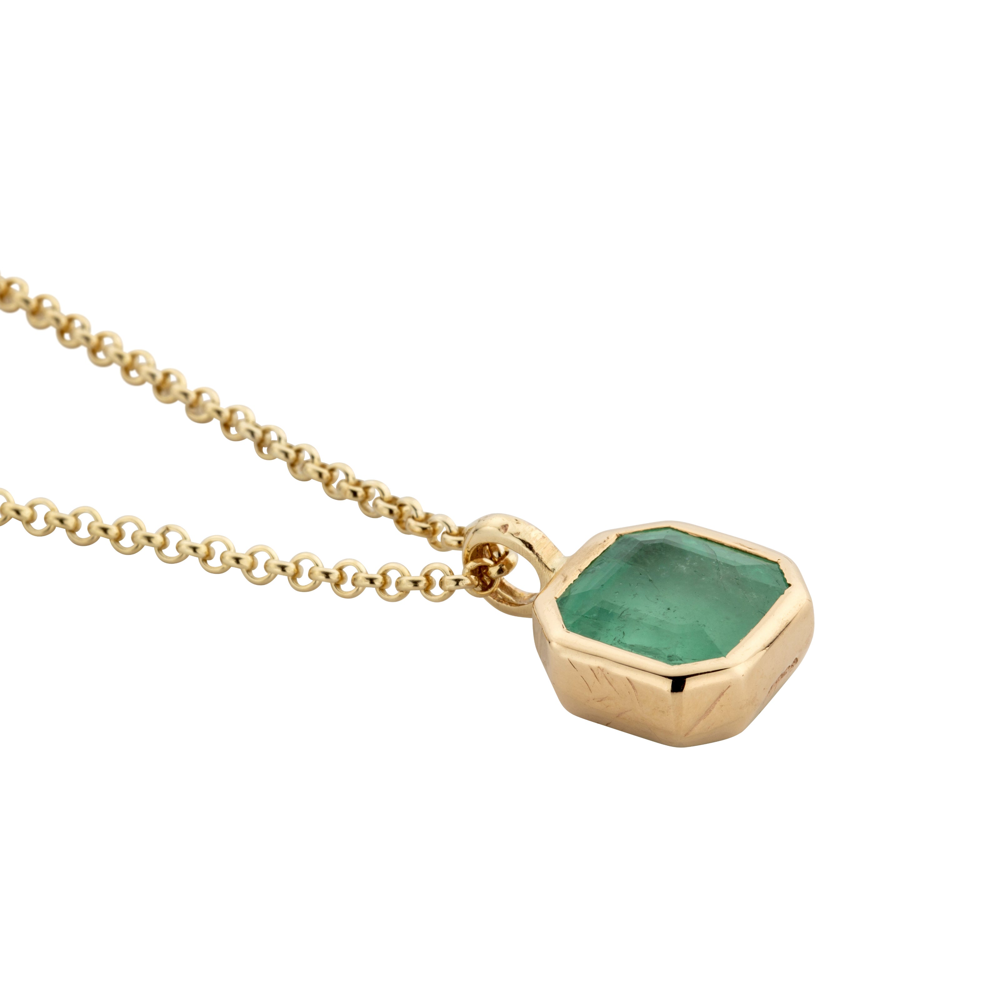 NATALIA Gold Emerald Necklace