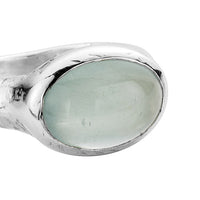 Silver Aquamarine Treasure Ring