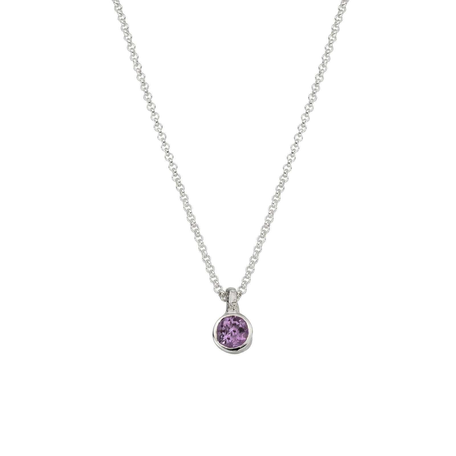 Silver Amethyst Original Baby Treasure Necklace