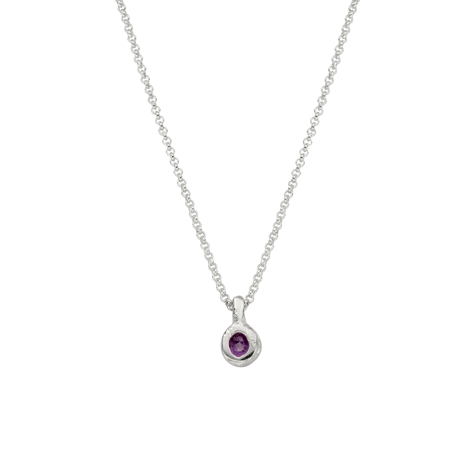 Silver Amethyst Original Baby Treasure Necklace