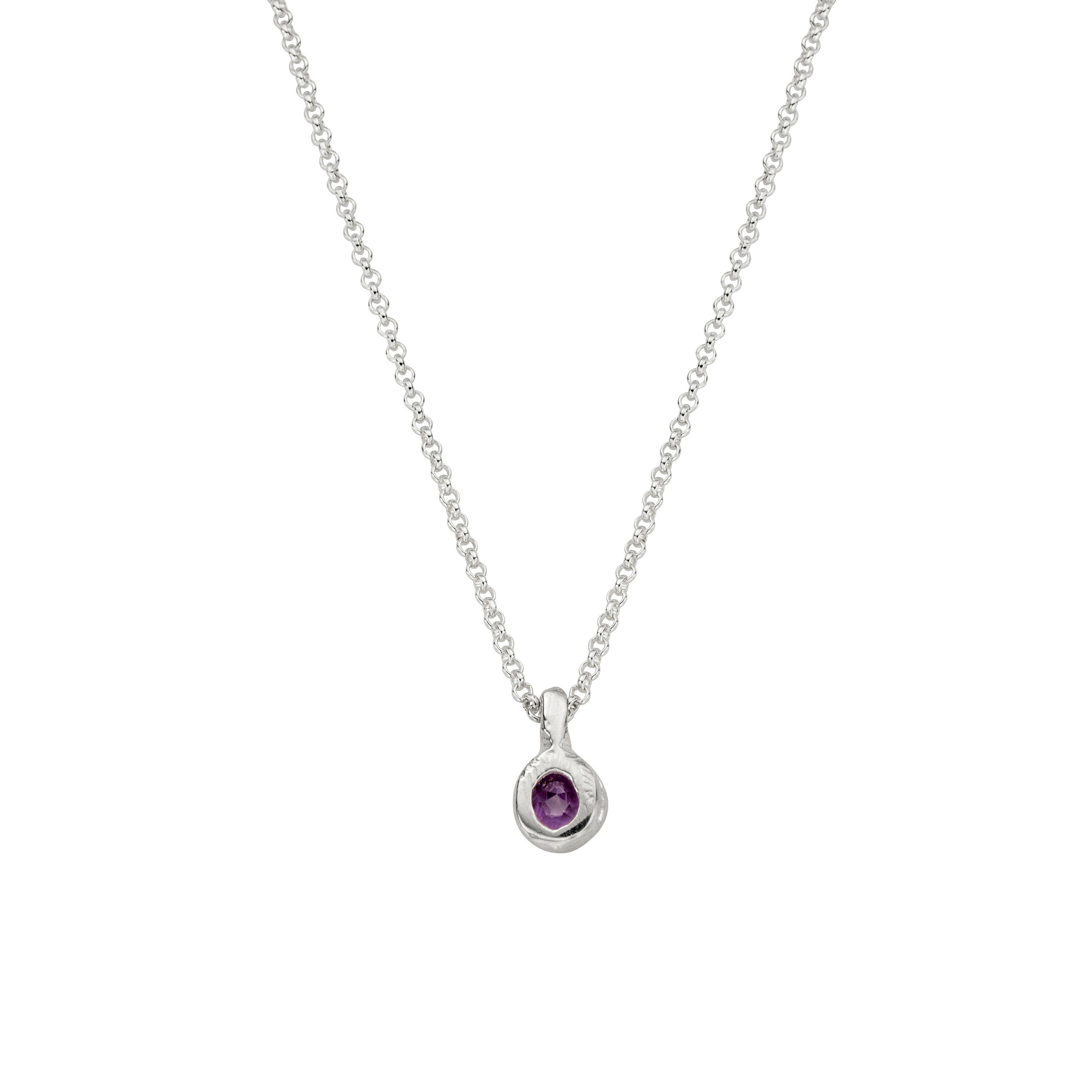 Silver Amethyst Original Baby Treasure Necklace