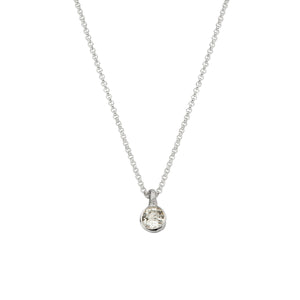 Silver Clear Quartz Original Baby Treasure Necklace
