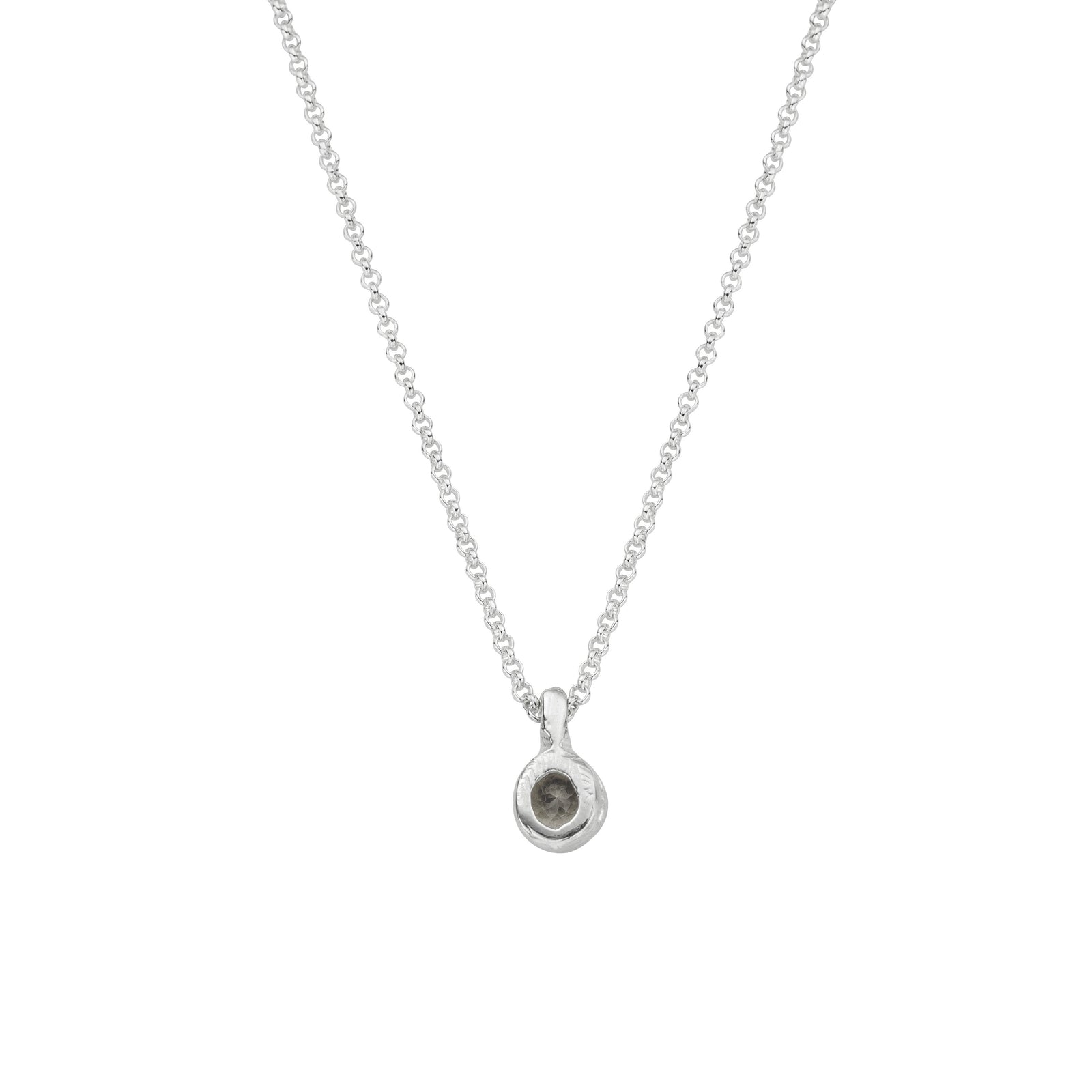 Silver Clear Quartz Original Baby Treasure Necklace