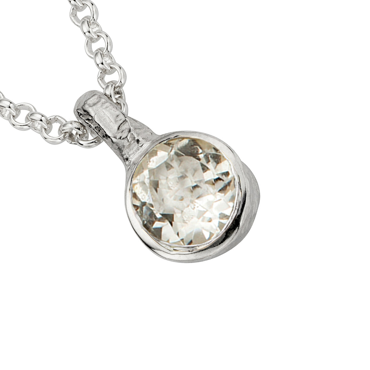 Silver Clear Quartz Original Baby Treasure Necklace