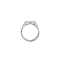 Silver Oval Signet Ring with Handwriting