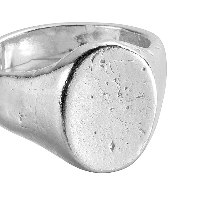 Silver Oval Signet Ring
