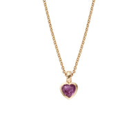 PETIT AMOUR Gold Pink Sapphire Necklace