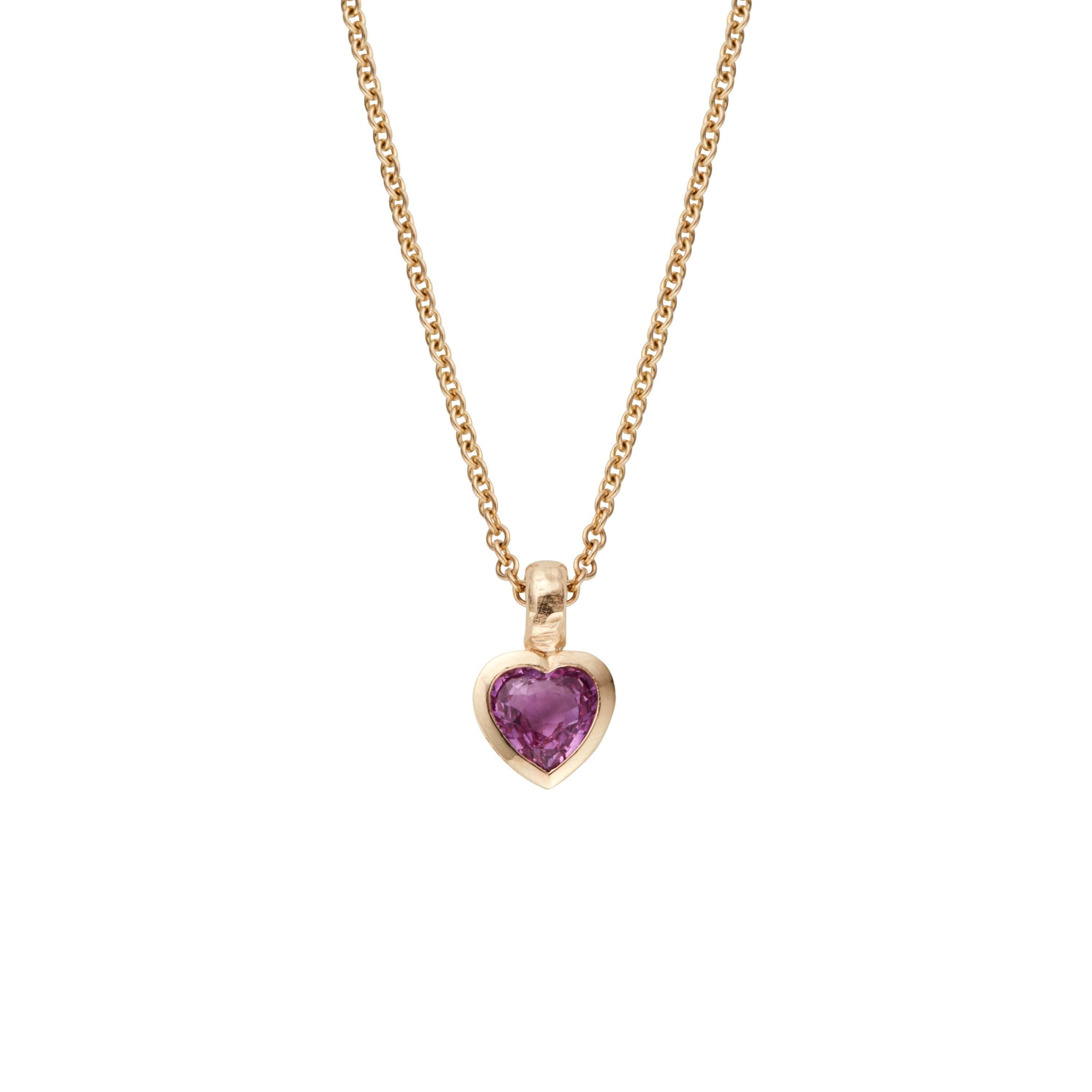 PETIT AMOUR Gold Pink Sapphire Necklace