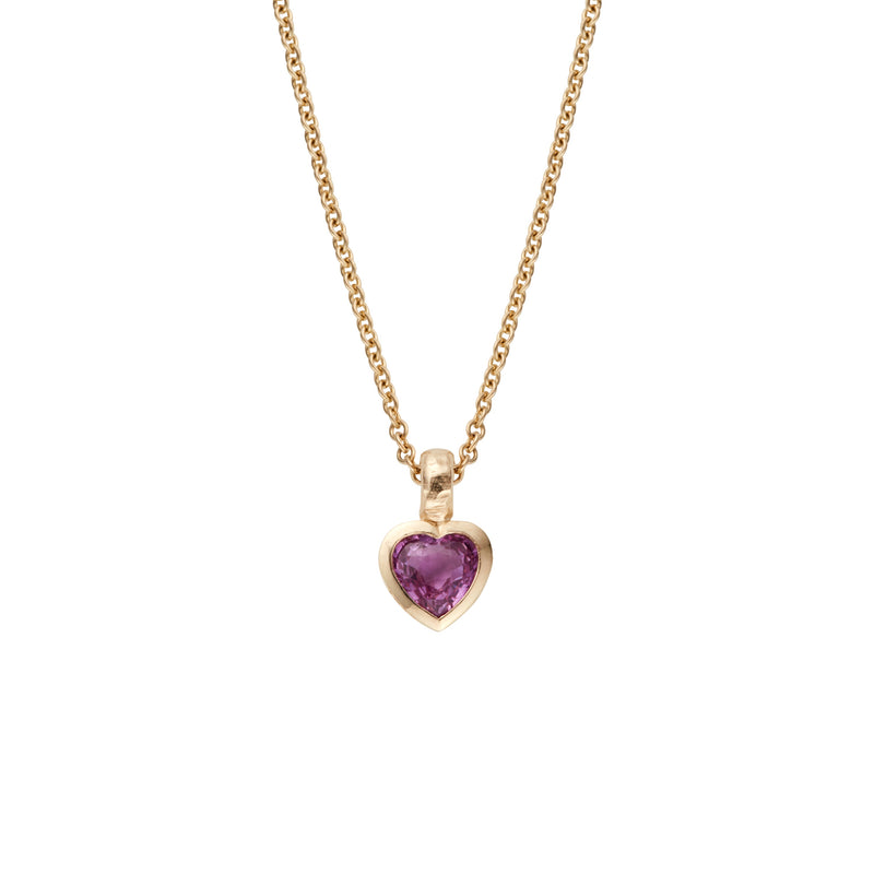 PETIT AMOUR Gold Pink Sapphire Necklace