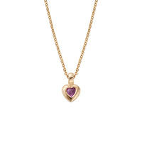 PETIT AMOUR Gold Pink Sapphire Necklace