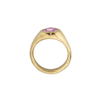 PETIT AMOUR Gold Pink Sapphire Heart Ring