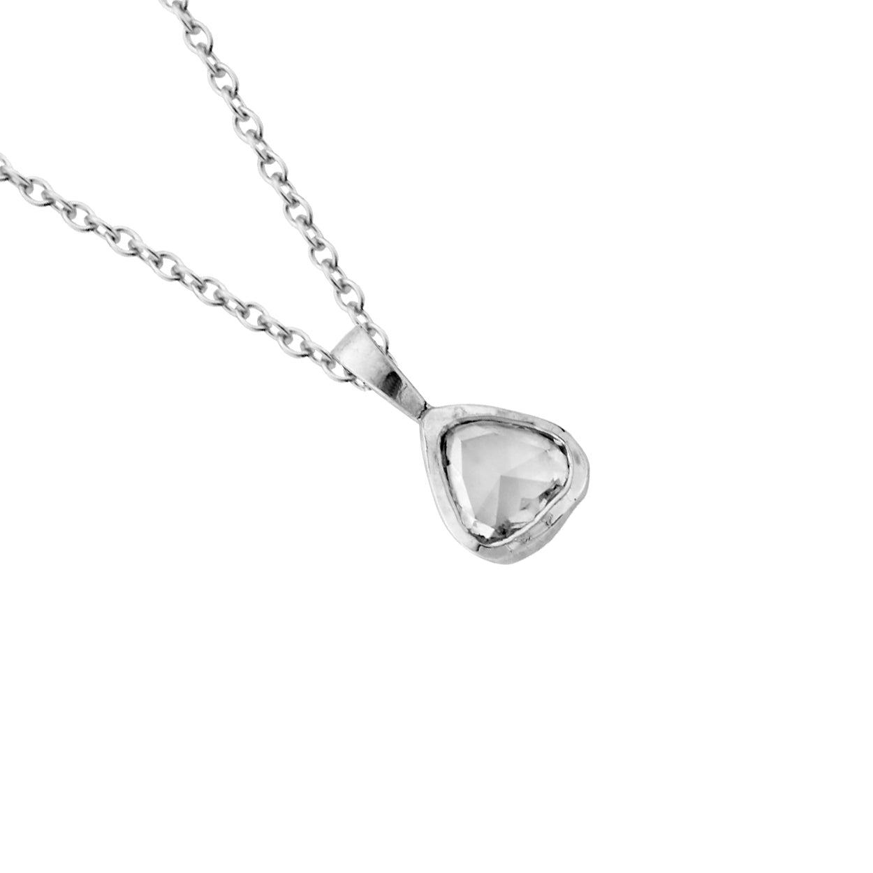 PETITE MONTAGNE White Gold Antique Diamond Necklace