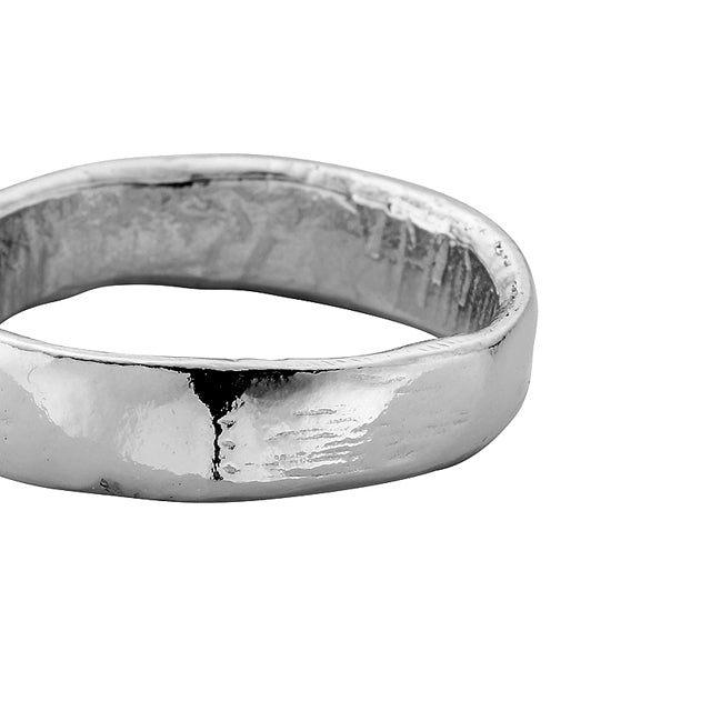 Men's Platinum Midi Posey Ring