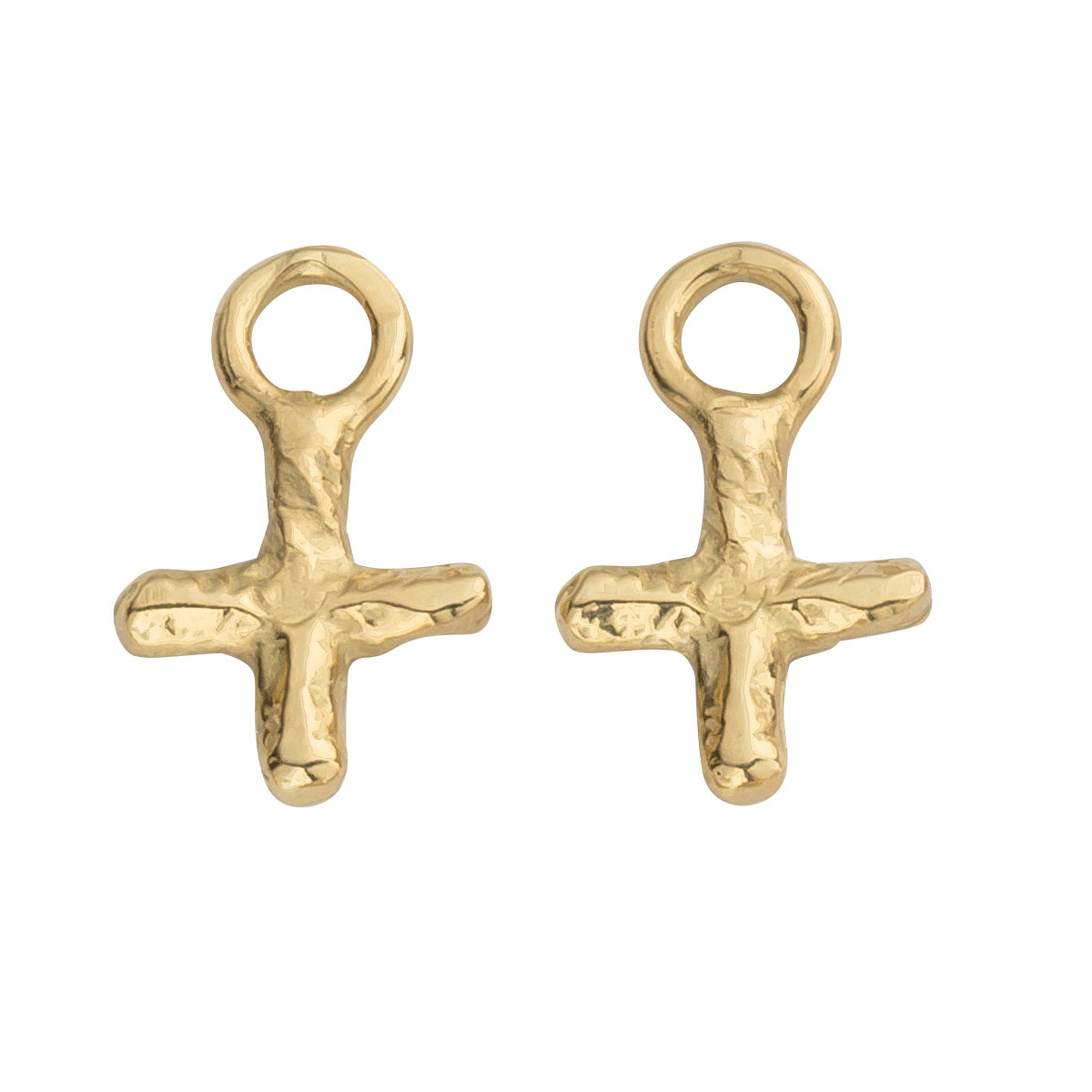 Gold Mini Kiss Earring Charms