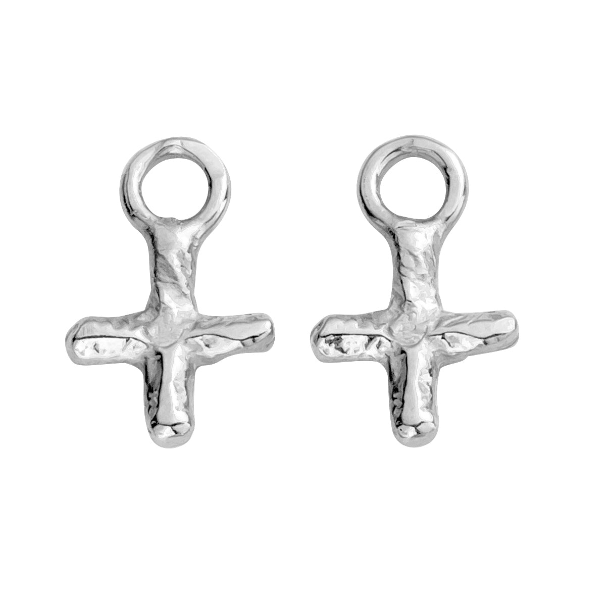 Silver Mini Kiss Earring Charms