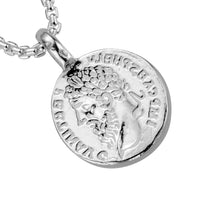 Silver Medium Roman Coin Snake Chain Necklace