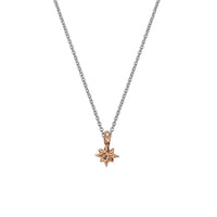 Silver & Rose Gold Baby North Star Necklace