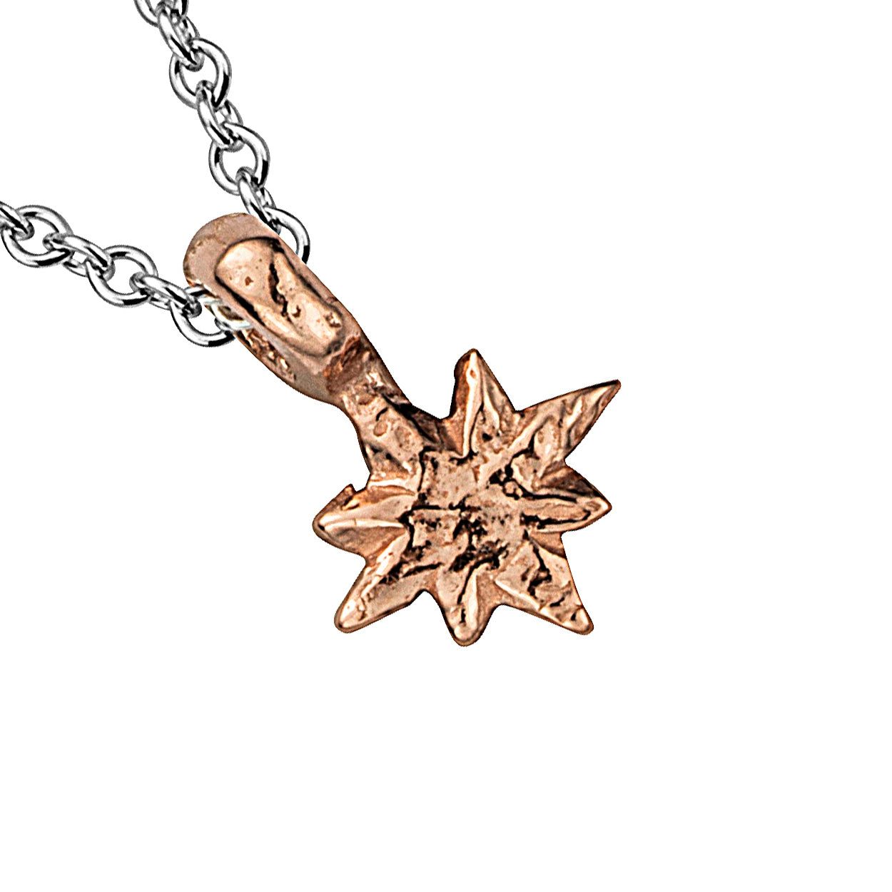 Silver & Rose Gold Baby North Star Necklace