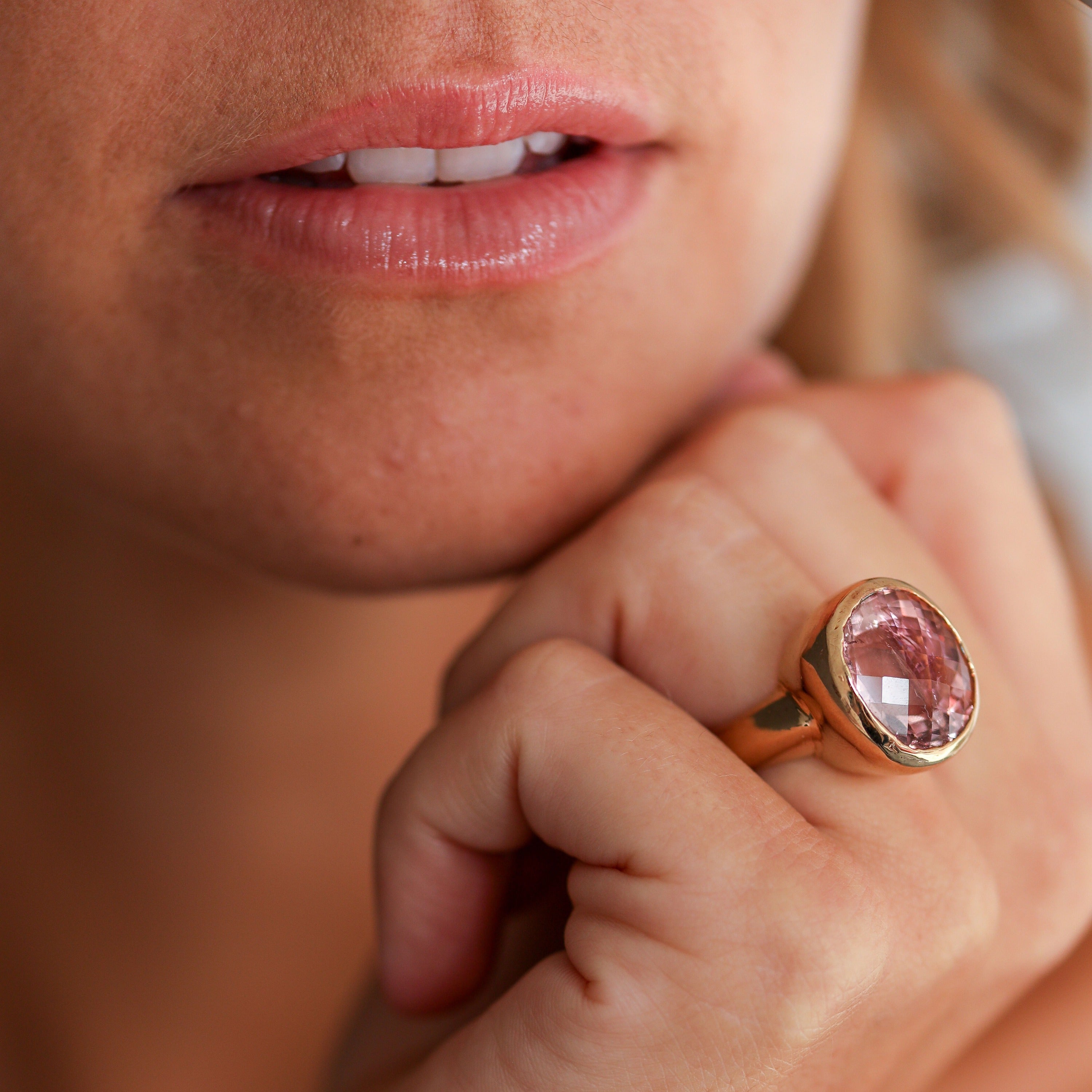 ROSEA Gold Morganite Ring