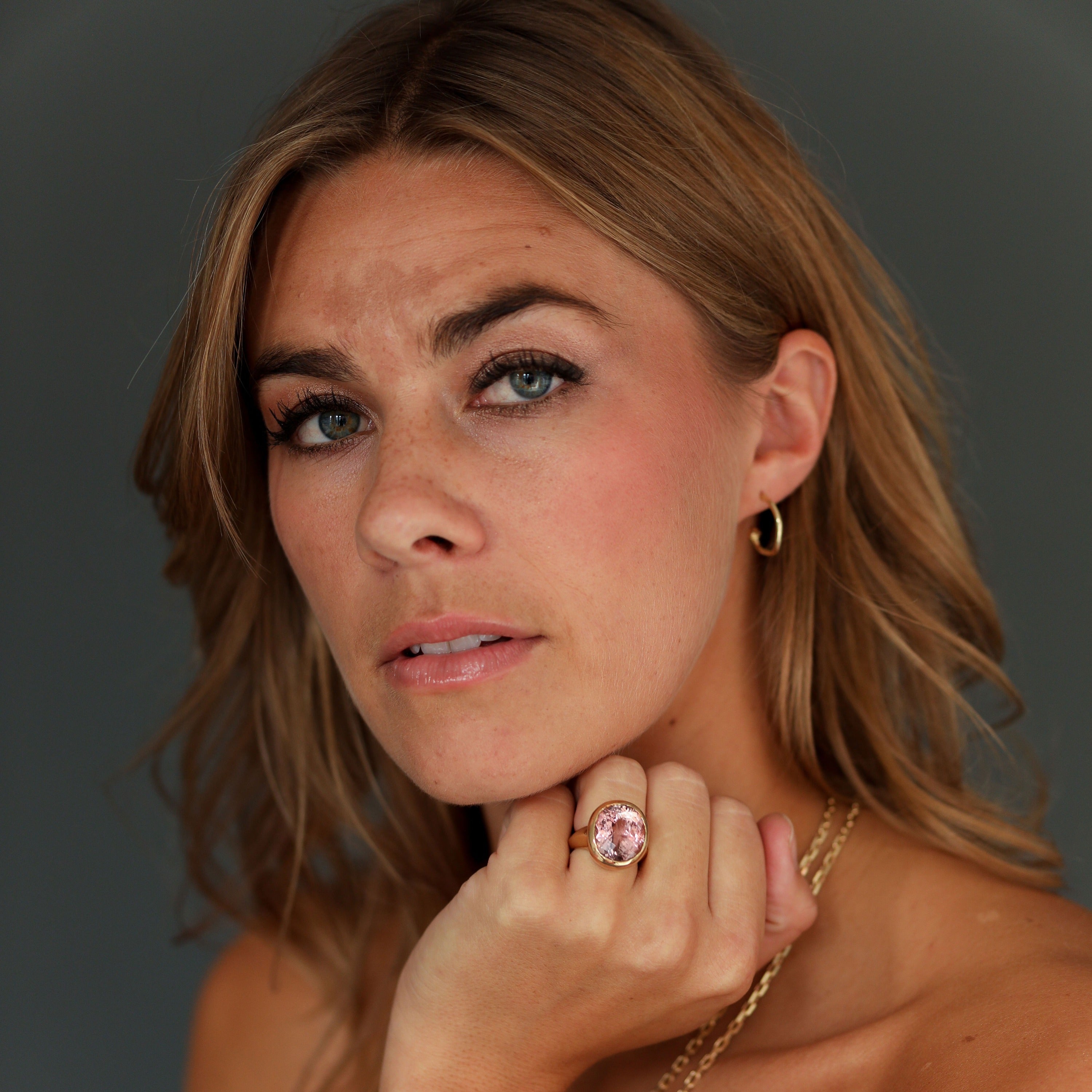 ROSEA Gold Morganite Ring