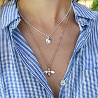Rose Gold Large Honey Bee Necklace