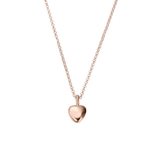 Rose Gold Midi Grateful Heart Necklace
