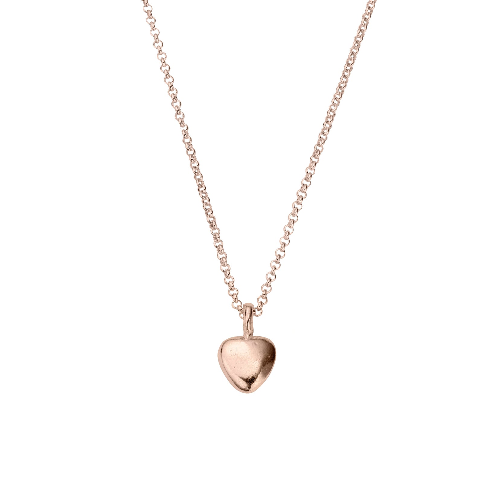 Rose Gold Midi Grateful Heart Necklace
