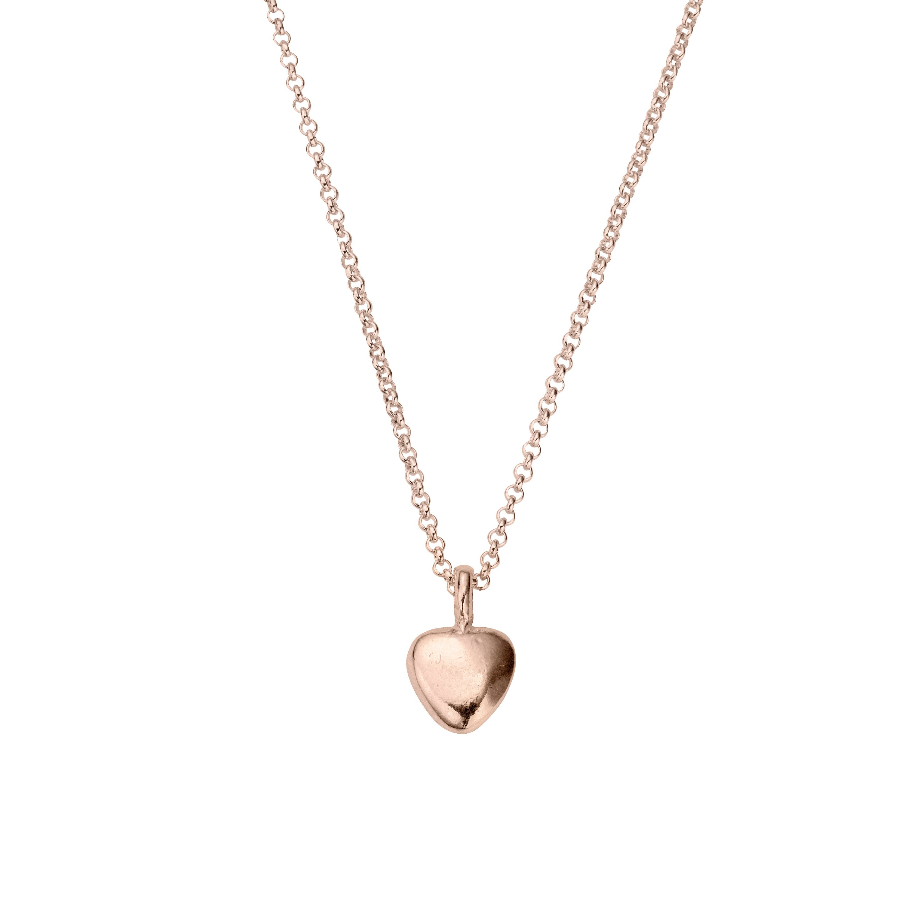 Rose Gold Midi Grateful Heart Necklace