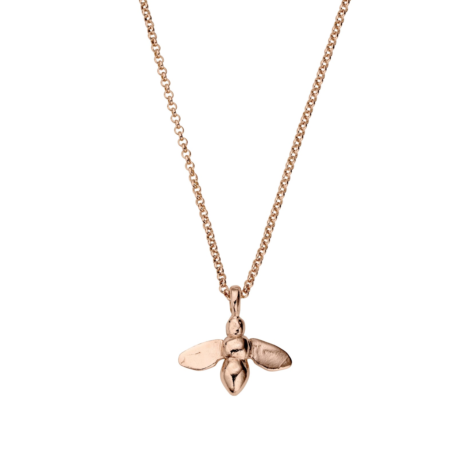 Rose Gold Large Honey Bee Necklace