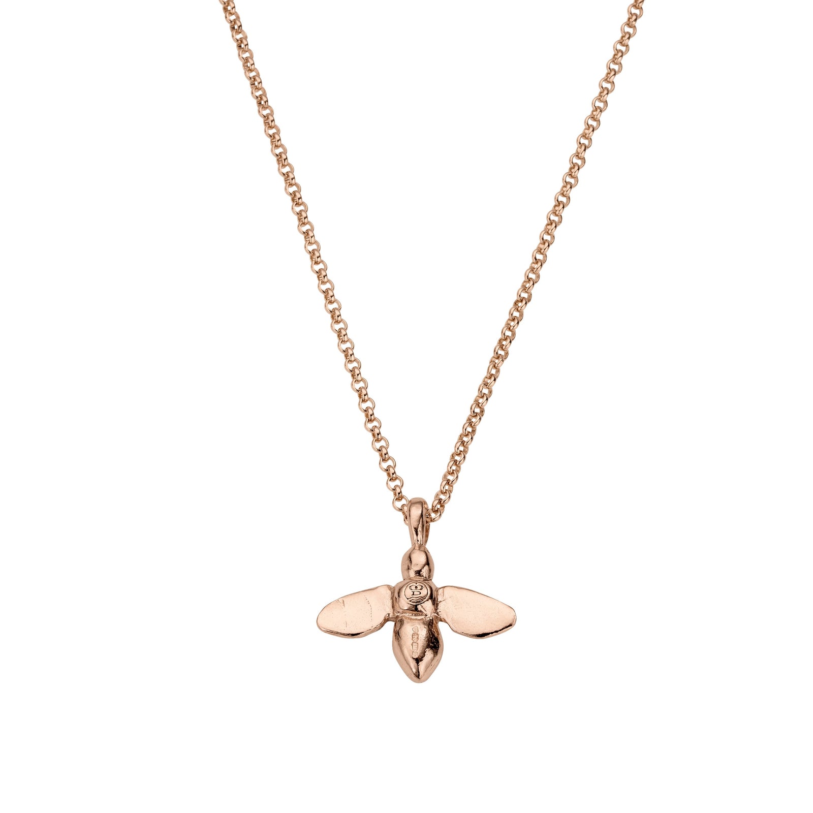 Rose Gold Large Honey Bee Necklace