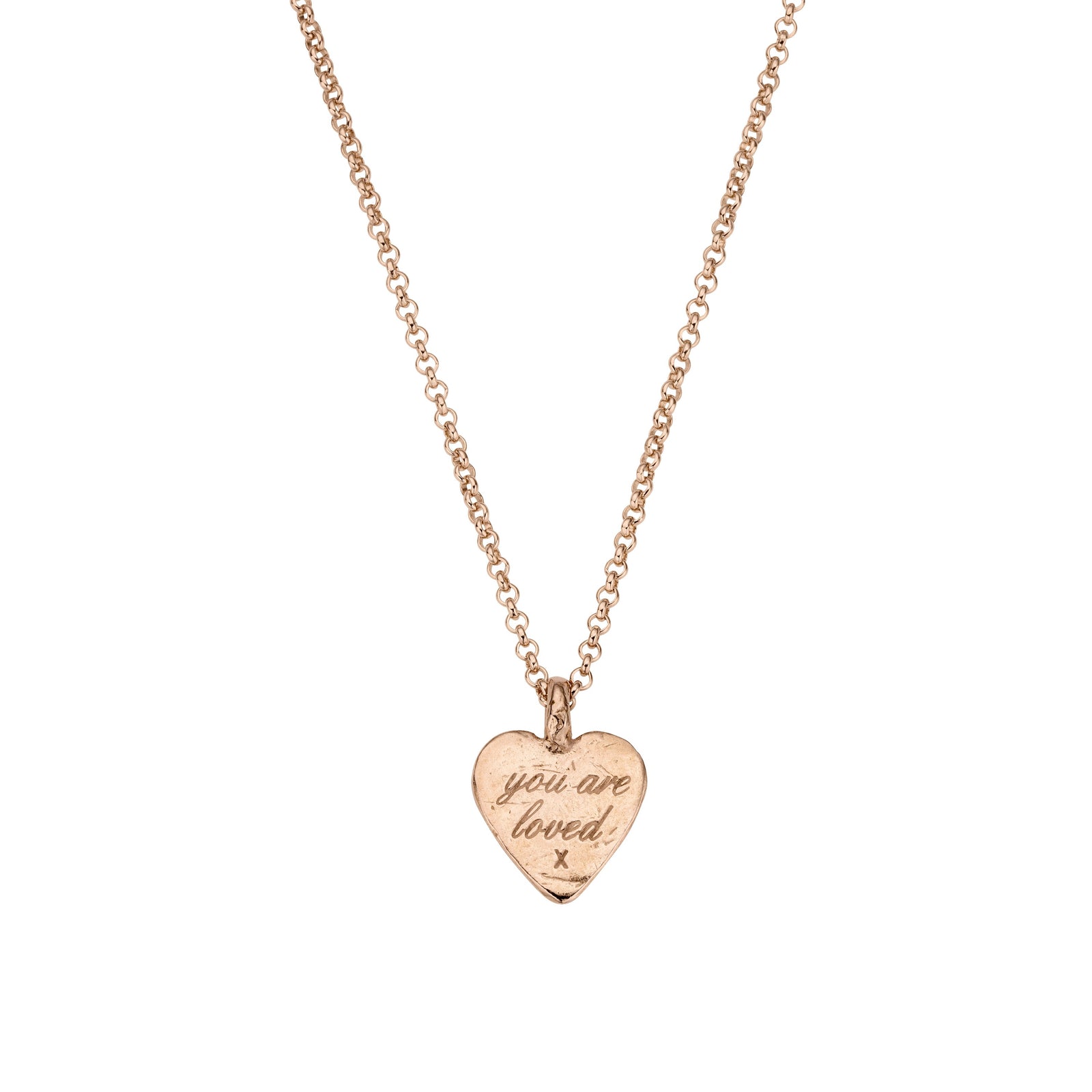 Rose Gold Medium You Are Loved Necklace
