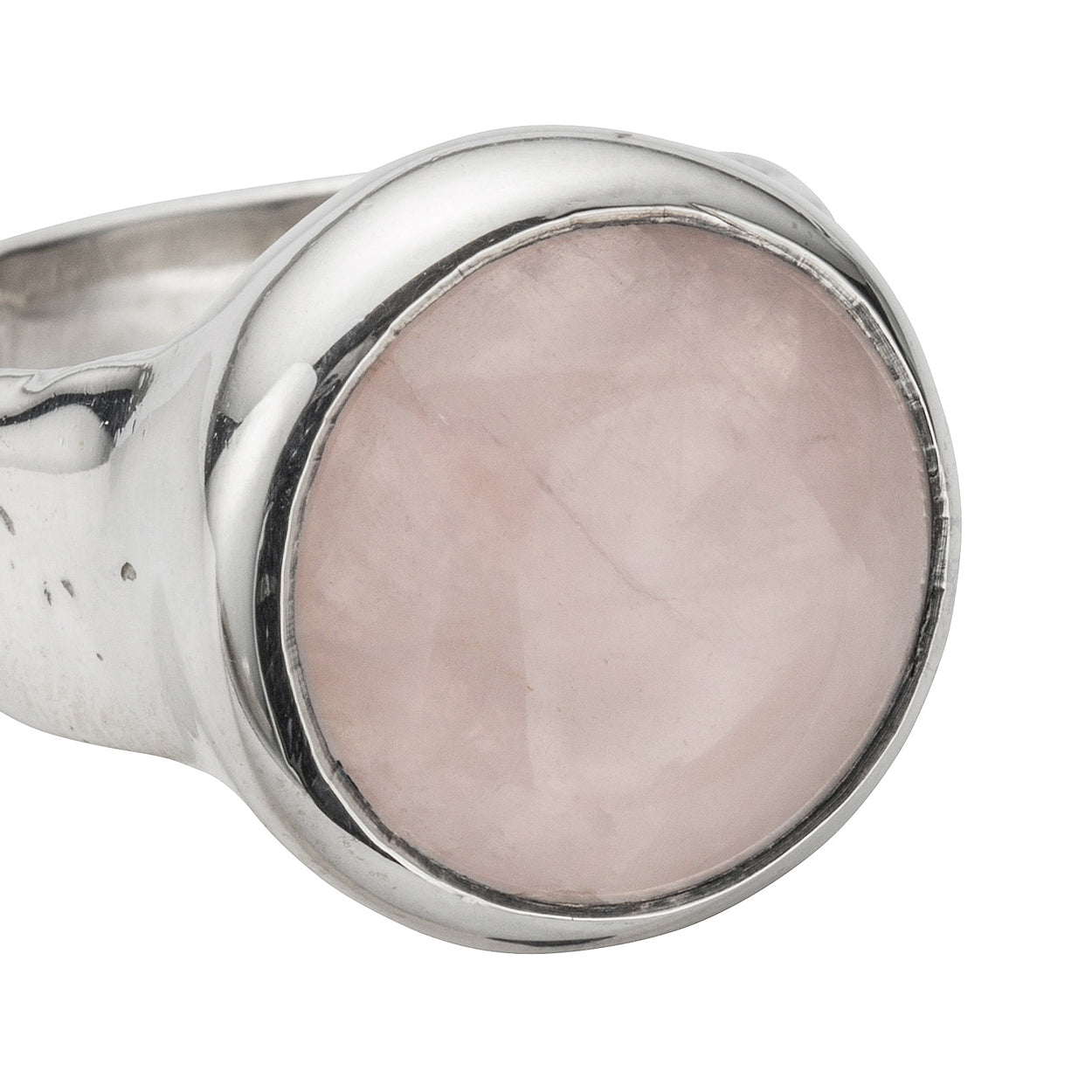Silver Rose Quartz Mood Ring