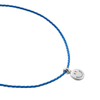 Silver Smiley Face Cord Bracelet