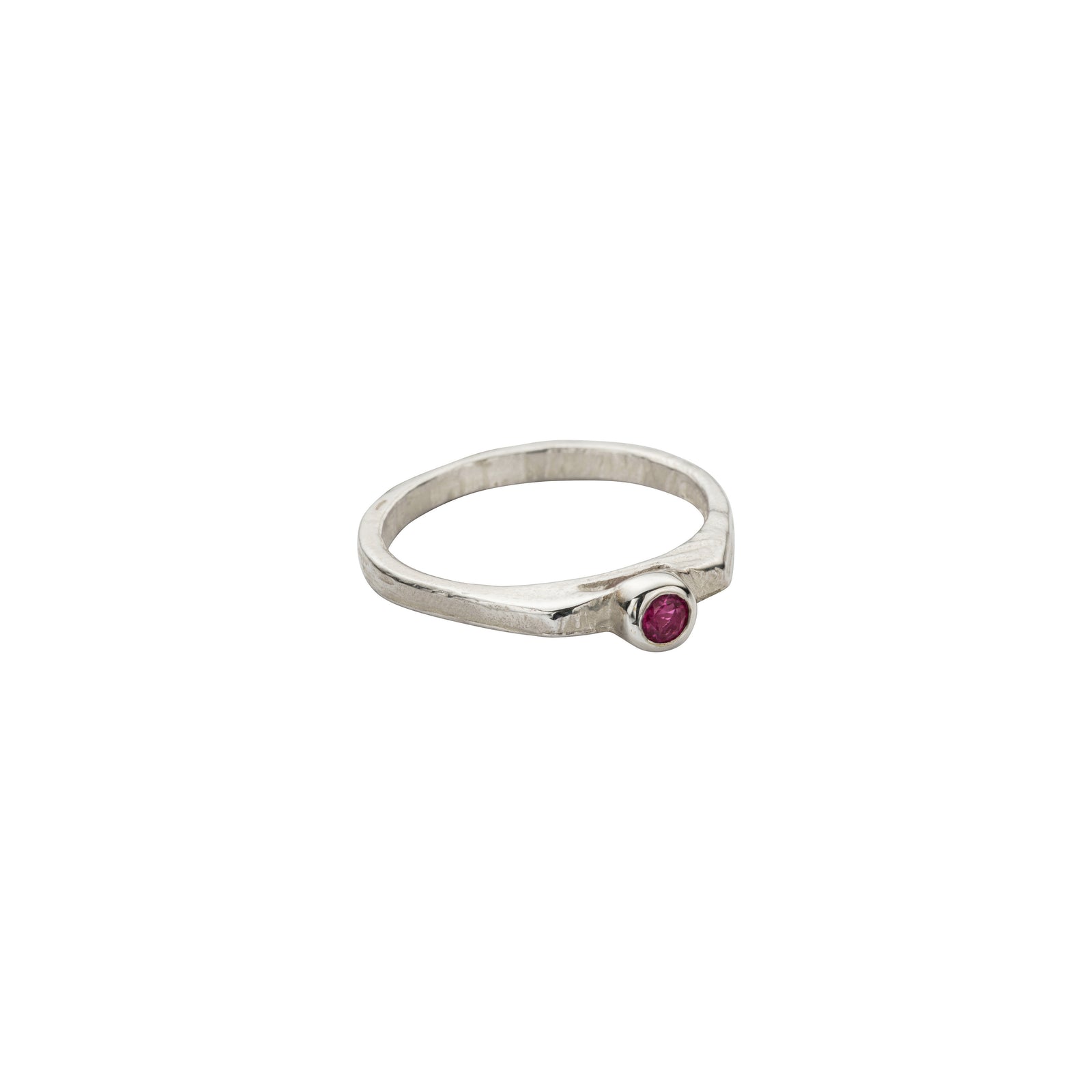 Silver Ruby Promise Ring