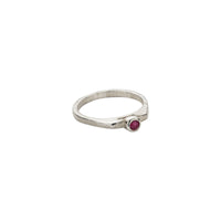 Silver Ruby Promise Ring