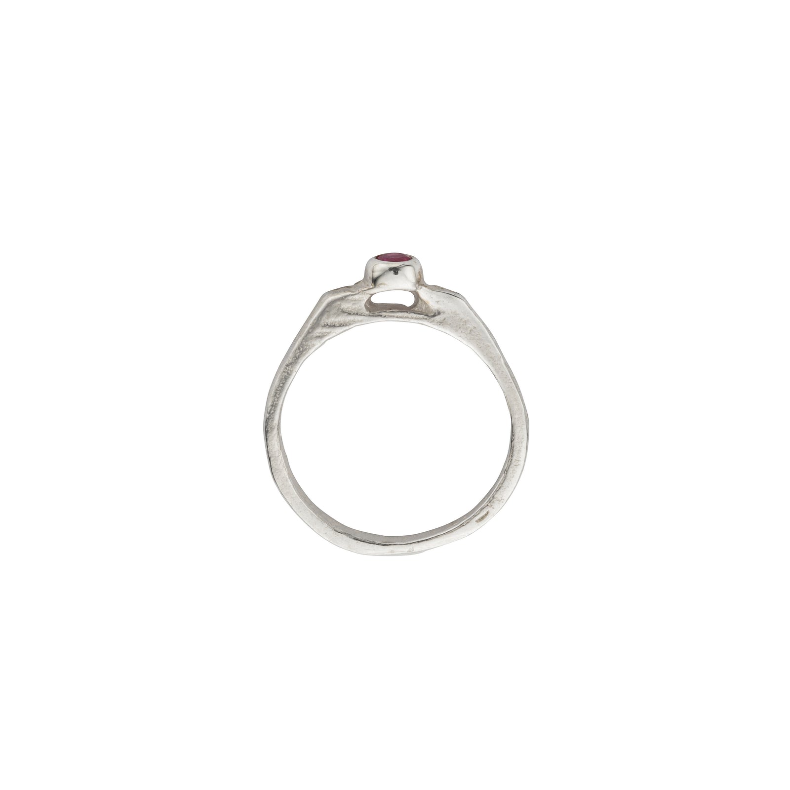 Silver Ruby Promise Ring