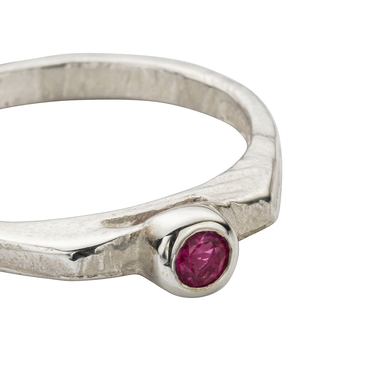 Silver Ruby Promise Ring