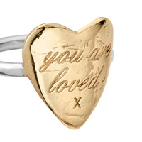 Silver & Gold You Are Loved Ring