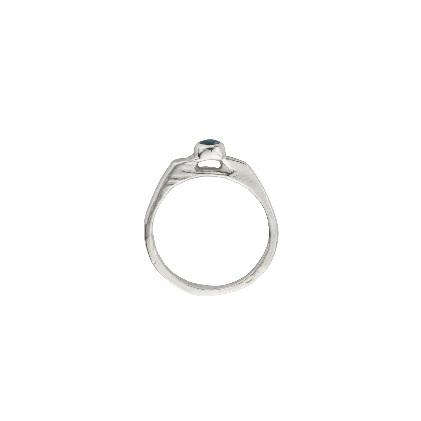 Silver Sapphire Promise Ring