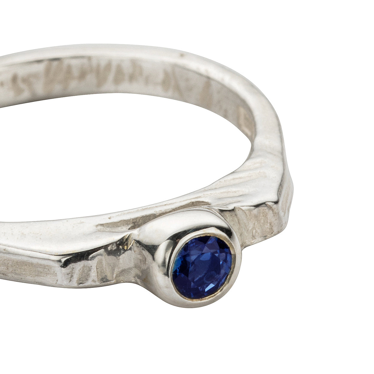 Silver Sapphire Promise Ring